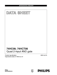 Datasheet 74HC08 manufacturer Philips